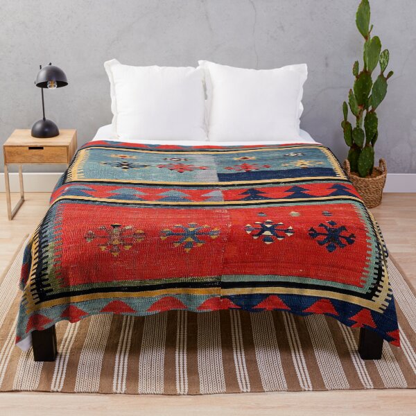 Item preview, Sivas  Antique Cappadocian Turkish Kilim Print designed and sold by Vicky Brago-Mitchell®.