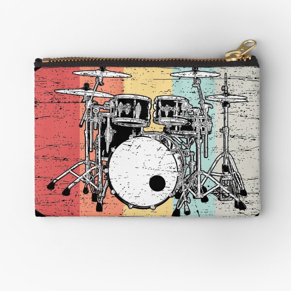 DRUMS RETRO Zipper Pouch