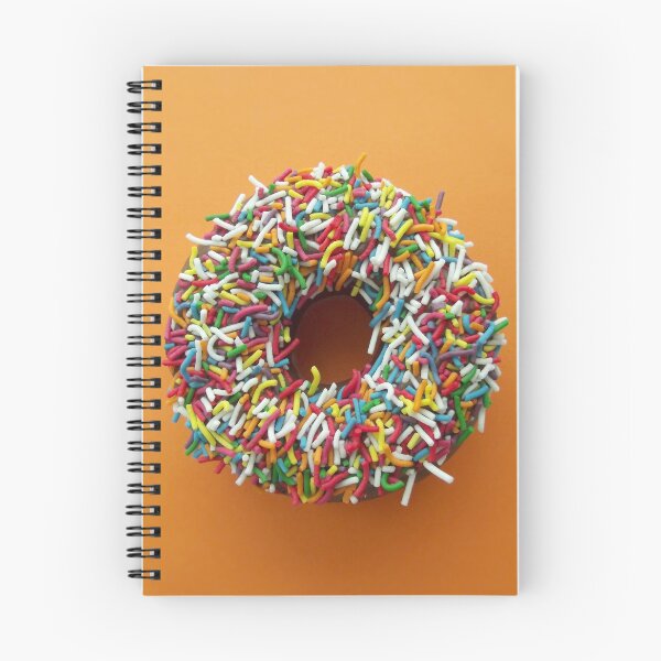 Artikelvorschau, Donut mit besprüht auf einem orange Hintergrund entworfen und verkauft von iheart creative.