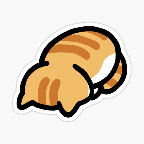 Neko Atsume Pumpkin Faceplant Sticker