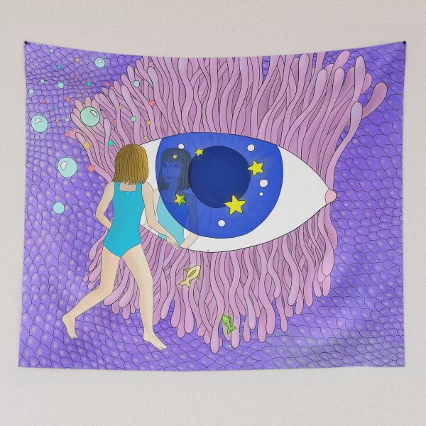 Item preview, Eyes underwater designed and sold by AriIllustrates.