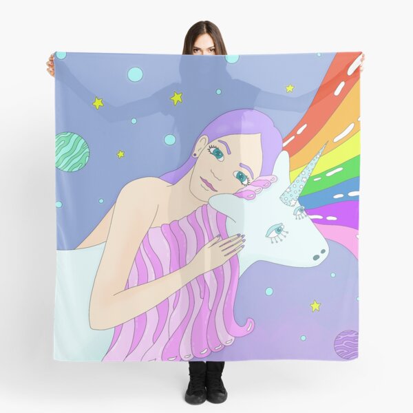 Riding the unicorn of colors Scarf