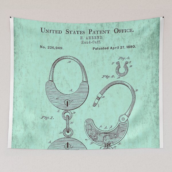 Item preview, US Handcuff Patent - Circa 1880 designed and sold by Marlene Watson-Hall.