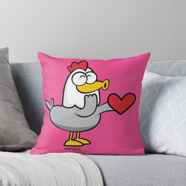 Artikelvorschau, Chicken Love Kiss - Gina hält ein Herz (Valentinstag) entworfen und verkauft von Kokonuzz.