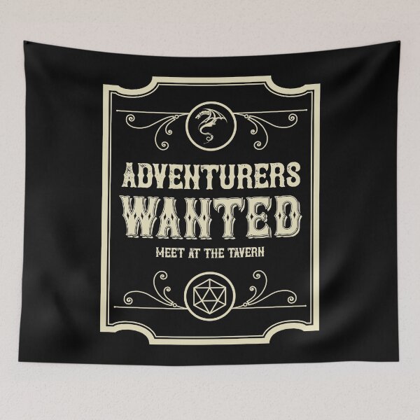 Item preview, Adventurers Wanted Meet at the Tavern Retro designed and sold by pixeptional.