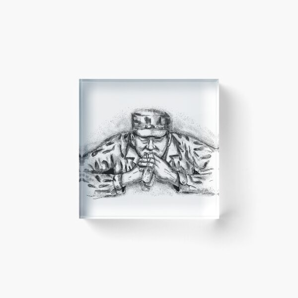 Item preview, African American Soldier Praying Tattoo designed and sold by patrimonio.