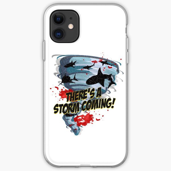 Shark Tornado - Shark Cult Movie - Shark Attack - Shark Tornado Horror Movie Parody - Storm's Coming! iPhone Soft Case