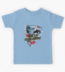 Shark Tornado - Shark Cult Movie - Shark Attack - Shark Tornado Horror Movie Parody - Storm's Coming! Kids Tee