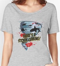 Shark Tornado - Shark Cult Movie - Shark Attack - Shark Tornado Horror Movie Parody - Storm's Coming! Women's Relaxed Fit T-Shirt