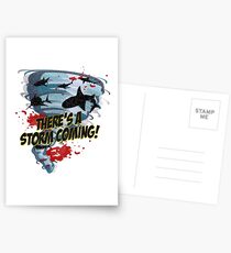 Shark Tornado - Shark Cult Movie - Shark Attack - Shark Tornado Horror Movie Parody - Storm's Coming! Postcards