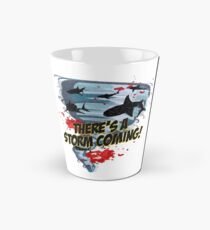 Shark Tornado - Shark Cult Movie - Shark Attack - Shark Tornado Horror Movie Parody - Storm's Coming! Tall Mug