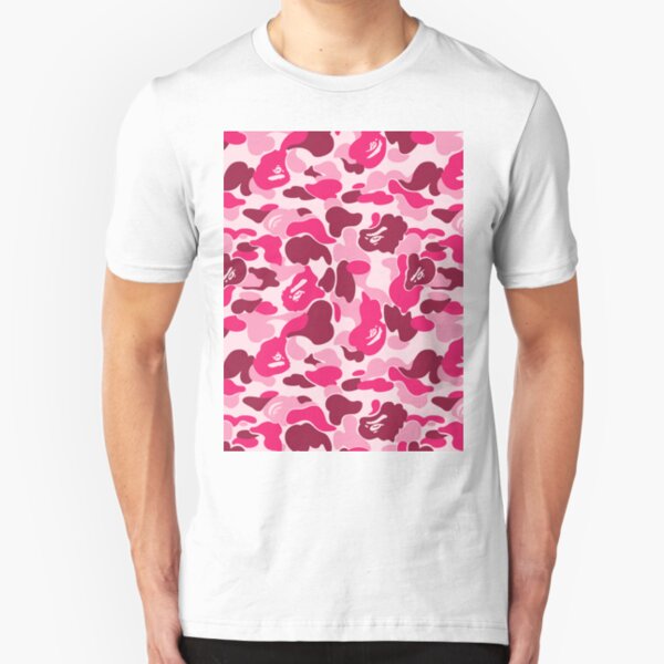 pink camo bape shirt