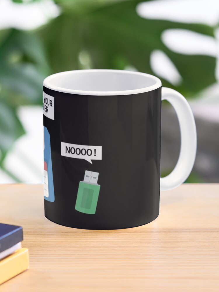 Floppy Disc And Usb Stick I Am Your Father Noo Fun Coffee Mug by