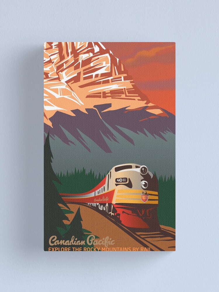 Alternate view of Retro Train Travel Canvas Print