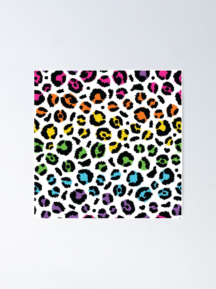 Rainbow Cheetah Print Leopard Fabric Rainbow Leopard by Robyriker
