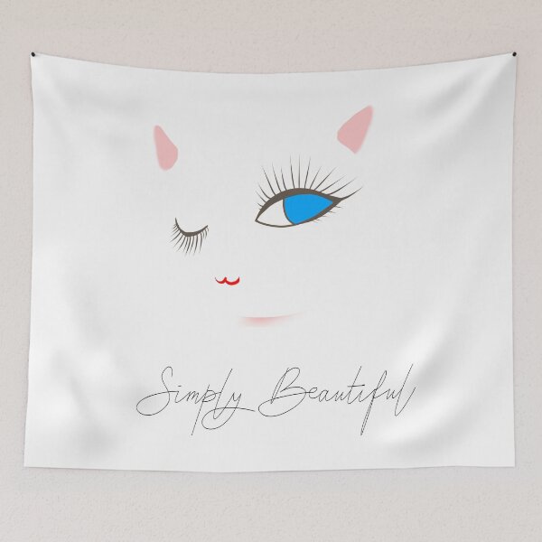 Item preview, Simply Beautiful White Cat designed and sold by Poetic Patterns Studio.