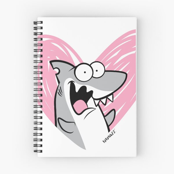 Artikelvorschau, Fun Shark glücklich in einem rosa Herzen - Fin Love! (Valentinstag) entworfen und verkauft von Kokonuzz.