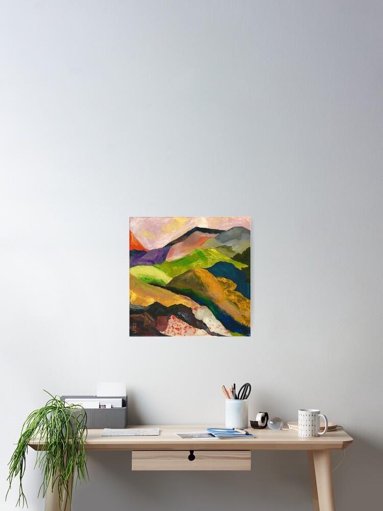 Thumbnail 2 of 3, Poster, Abstract Mountains designed and sold by creativxly.