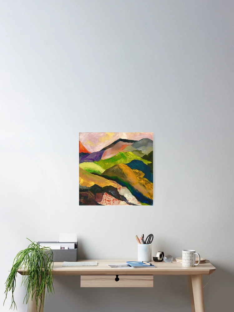 Thumbnail 2 of 3, Poster, Abstract Mountains designed and sold by Gabriela Snead.
