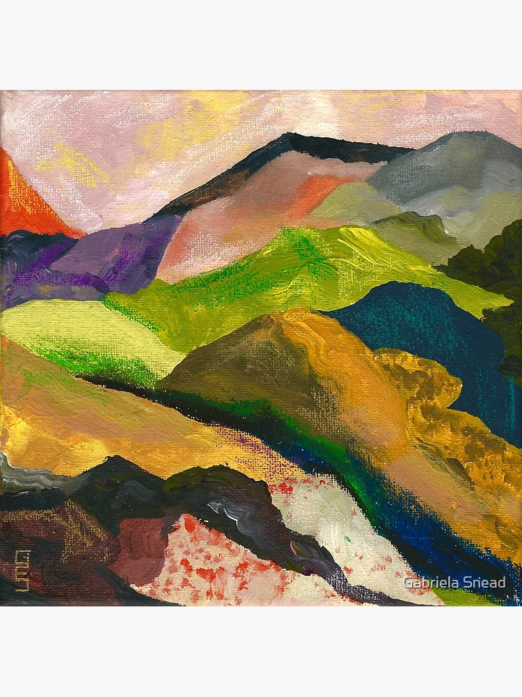 Thumbnail 3 of 3, Poster, Abstract Mountains designed and sold by Gabriela Snead.