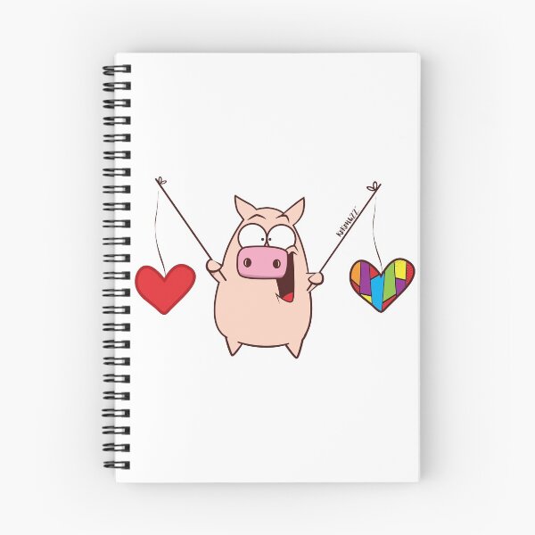 Item preview, Silly Pig fishing colorful Hearts - Kino Love! (Valentine’s Day) designed and sold by Kokonuzz.