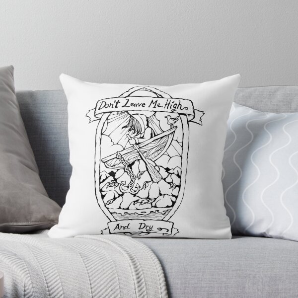 Radiohead - High and Dry - Illustrated Lyrics Throw Pillow