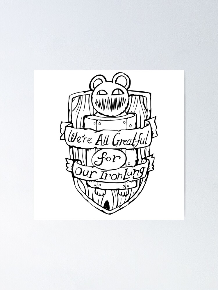 "Radiohead My Iron Lung Illustrated Lyrics" Poster for Sale by bangart Redbubble