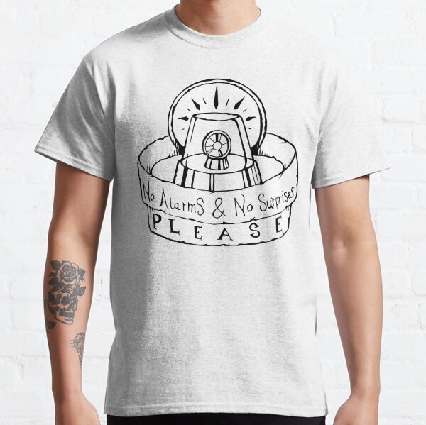 Radiohead - No Surprises - Illustrated Lyrics Classic T-Shirt