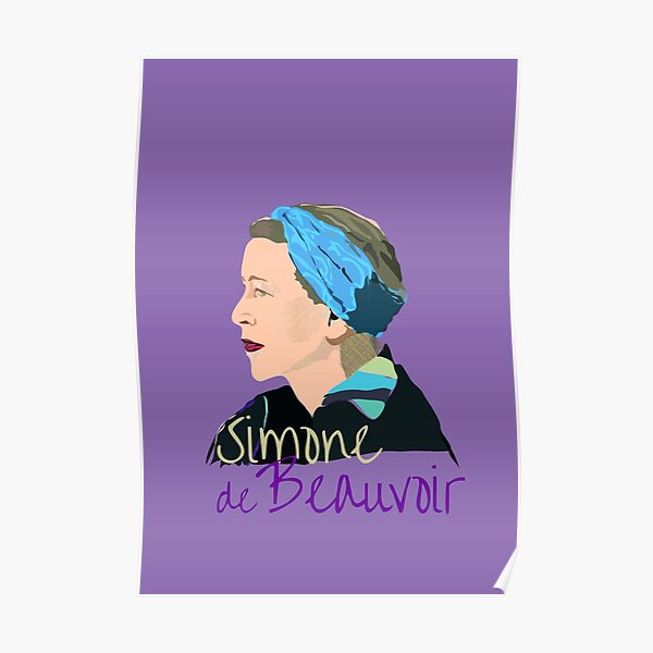 Simone de Beauvoir portrait Poster