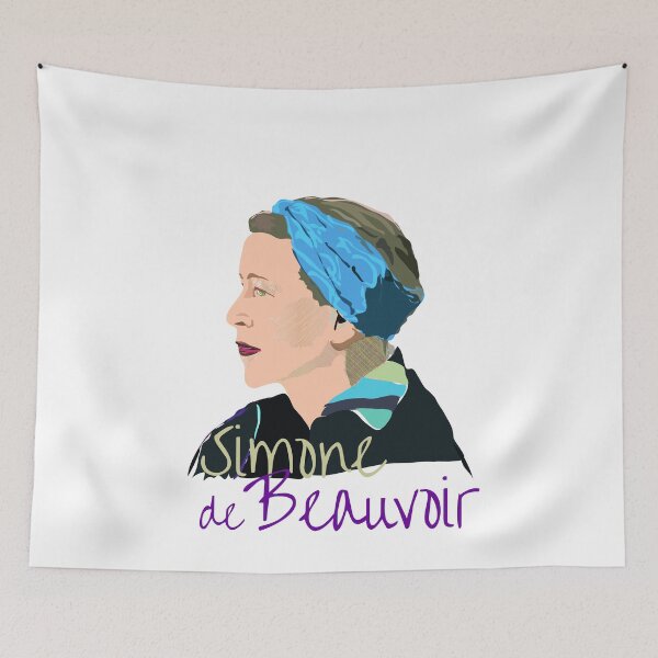 Item preview, Simone de Beauvoir portrait designed and sold by Emi Yañez.