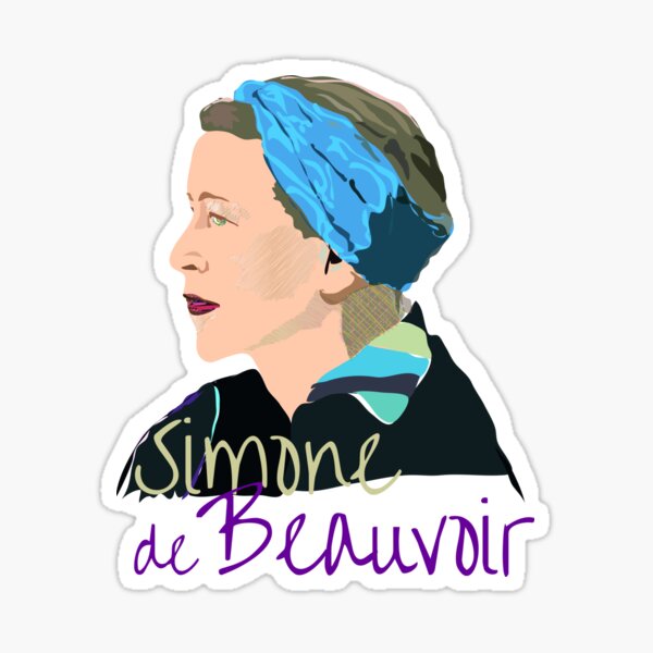 Simone de Beauvoir portrait Sticker