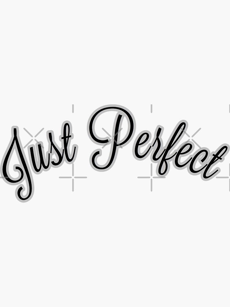 "Just perfect text logo" Sticker for Sale by bambino12345678 Redbubble