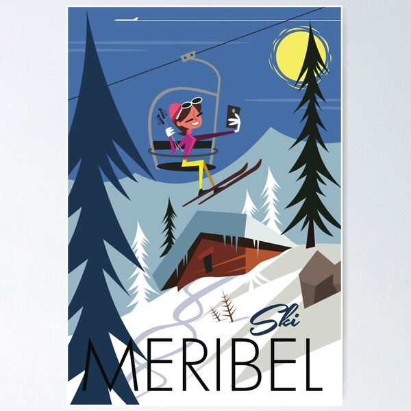 Item preview, Meribel Ski poster designed and sold by GAGodel.