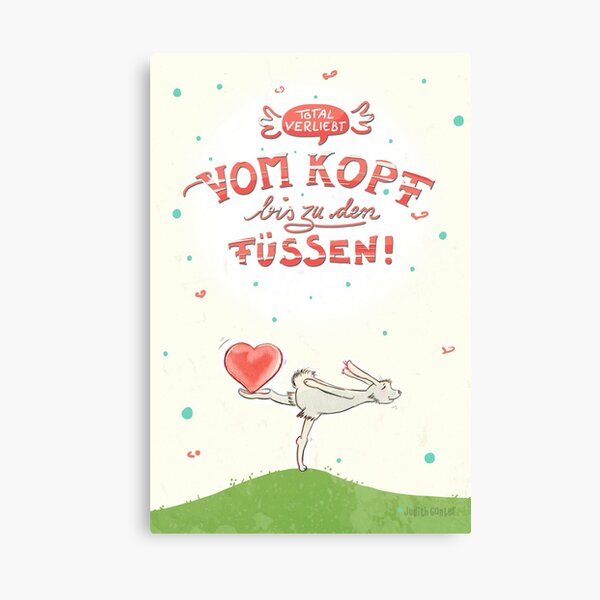 Hase mit Herz – verliebt Leinwanddruck