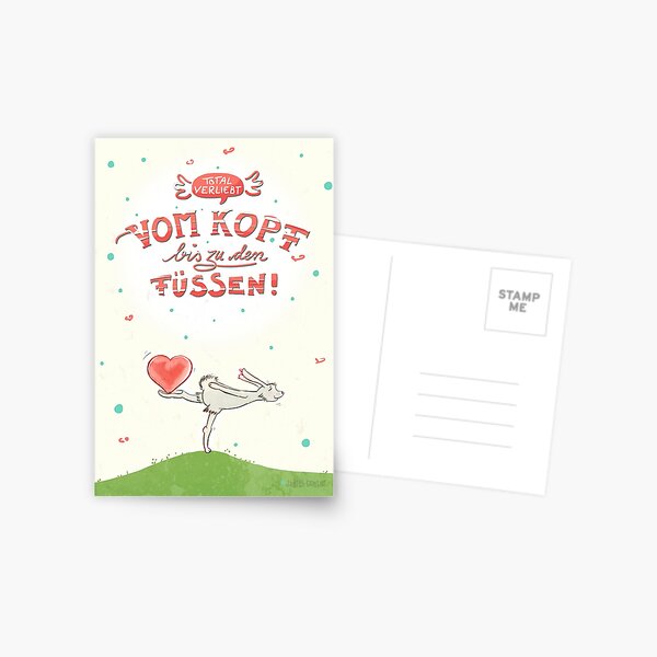 Hase mit Herz – verliebt Postkarte