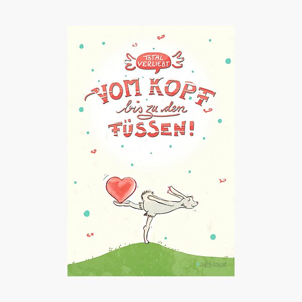 Hase mit Herz – verliebt Fotodruck