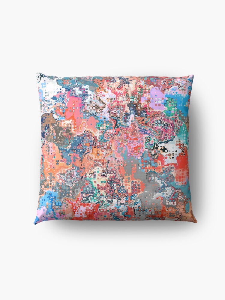 Alternate view of Colorful Pattern of Circles Floor Pillow