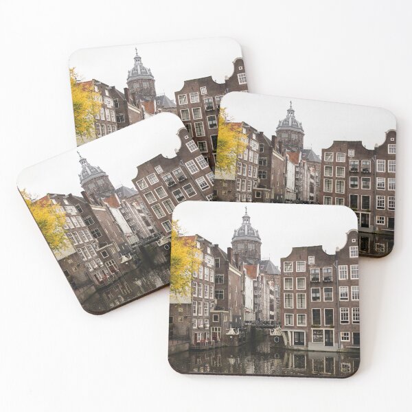 Item preview, Amsterdam - Reflecting on Autumn Canal Houses designed and sold by Georgia Mizuleva.