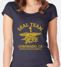 U.S. Navy SEALS - Seal Team 1 Women's Fitted Scoop T-Shirt