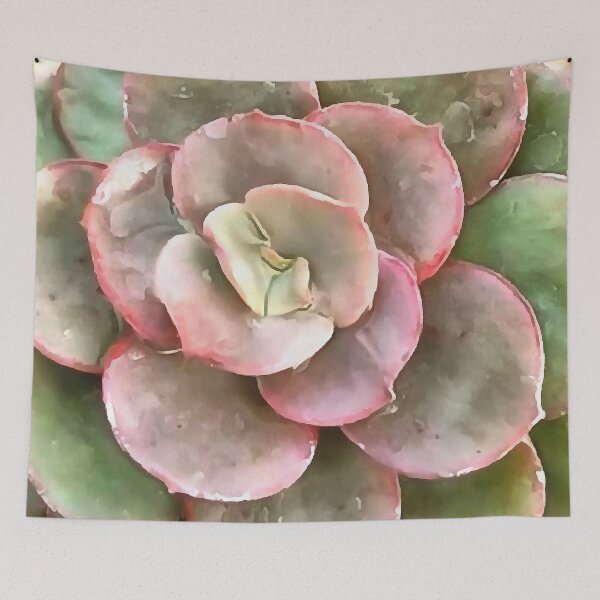 Item preview, Echeveria Cactus Succulent Acrylic Painting designed and sold by taiche.