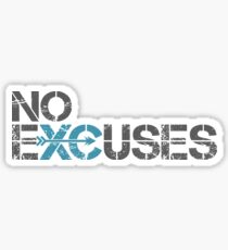 Cross Country Running No Excuses Sticker