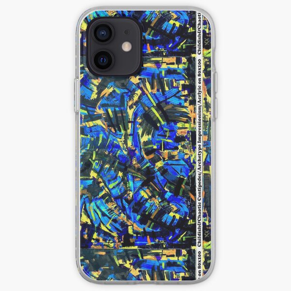 Childish&Chaotic Centipedes / Archetype Impressionism / Acrlyic on Trash 80x100cm iPhone Soft Case