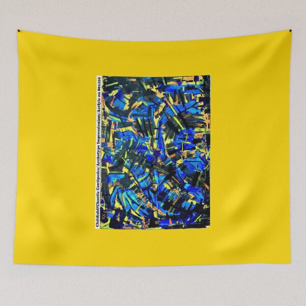 Item preview, Childish&Chaotic Centipedes / Archetype Impressionism / Acrlyic on Trash 80x100cm designed and sold by xd3ctrl1zed.