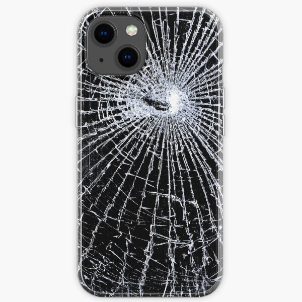 Broken Glass 2 iPhone Black iPhone Soft Case