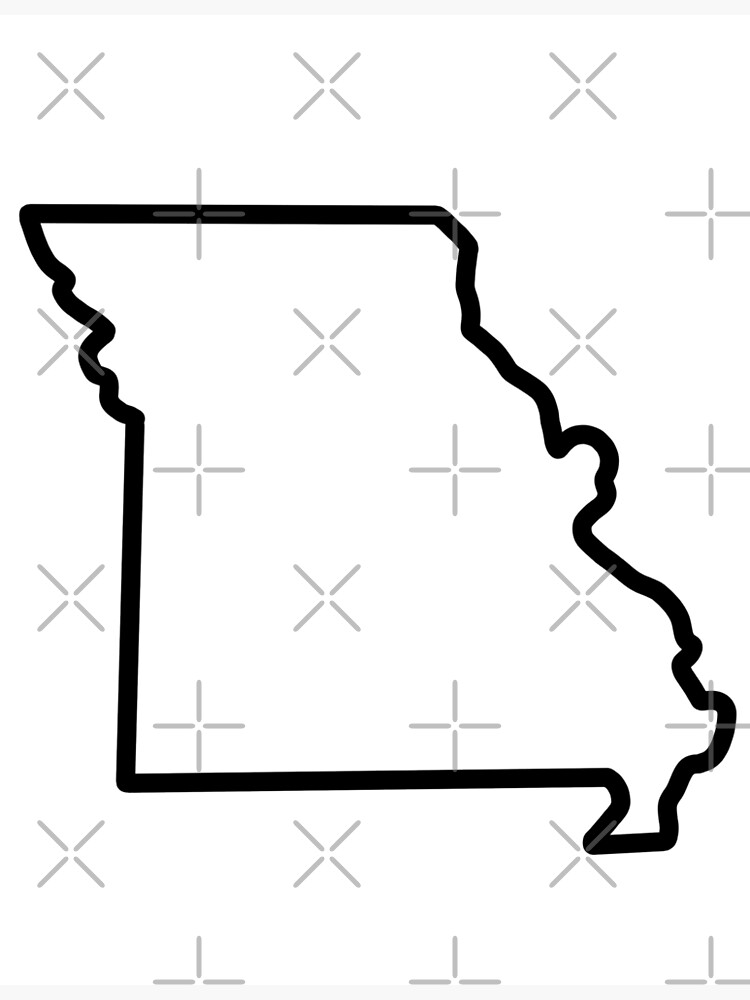 "Missouri State Outline" Poster for Sale by chocmusings | Redbubble