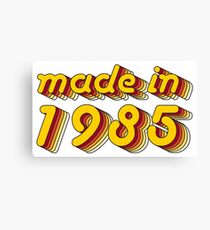 Made in 1985 (Yellow&Red) Canvas Print