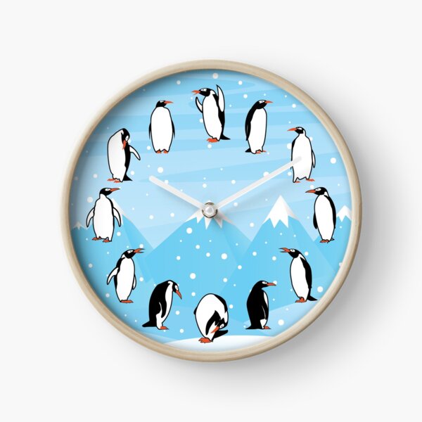 Item preview, 12 Penguins Clock designed and sold by KsuAnn.