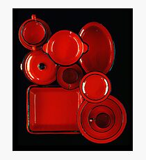 Red Kitchenware Photographic Print