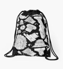 Griechische architektonische Elemente - Schwarzweiss-DUNKEL Rucksackbeutel