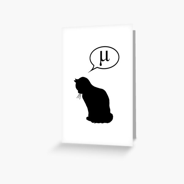 Physics Cat and Friction Coefficient Greeting Card